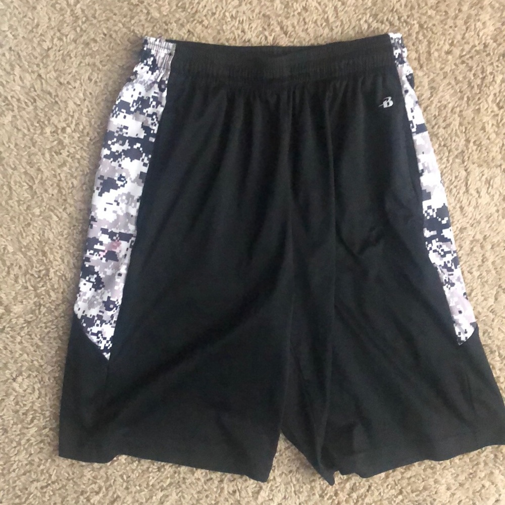 Black athletic shorts
